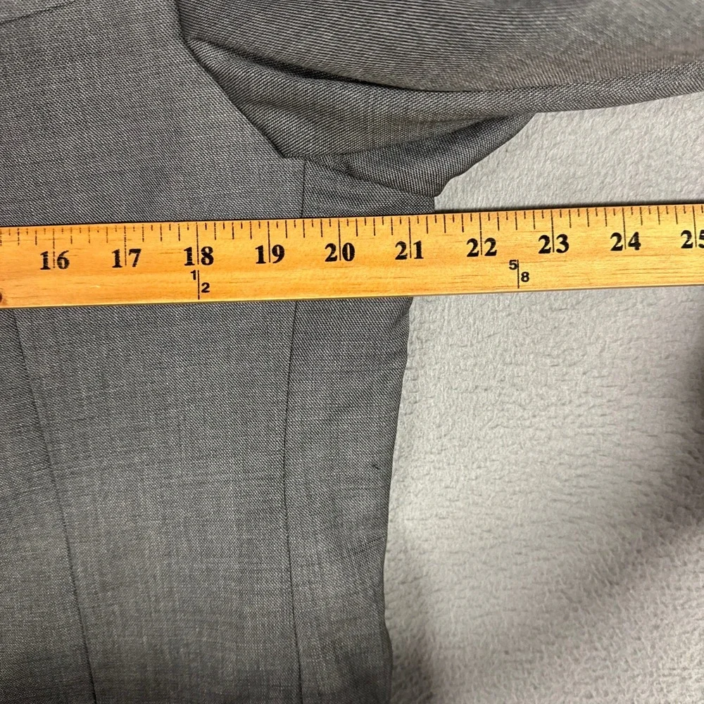 Banana Republic Blazer Mens 42L Grey Slim Fit Marzotto Wool Sport Coat Jacket